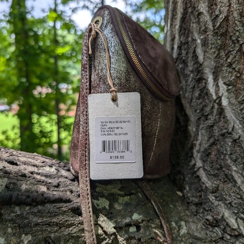 HOBO Fern Brown Metallic crossbody bag (New) - Picture 8 of 13